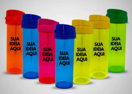 Garrafas Eco Personalizadas 500ml Em Cores Neon